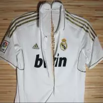 Real Madrid football shirt sliced